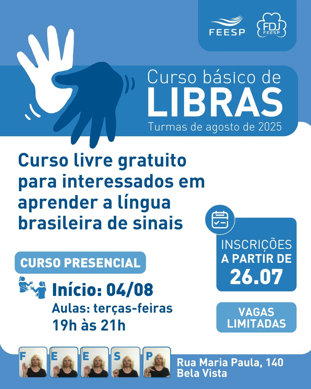 Curso basico libras feesp - Congregação Espírita Maria Benta