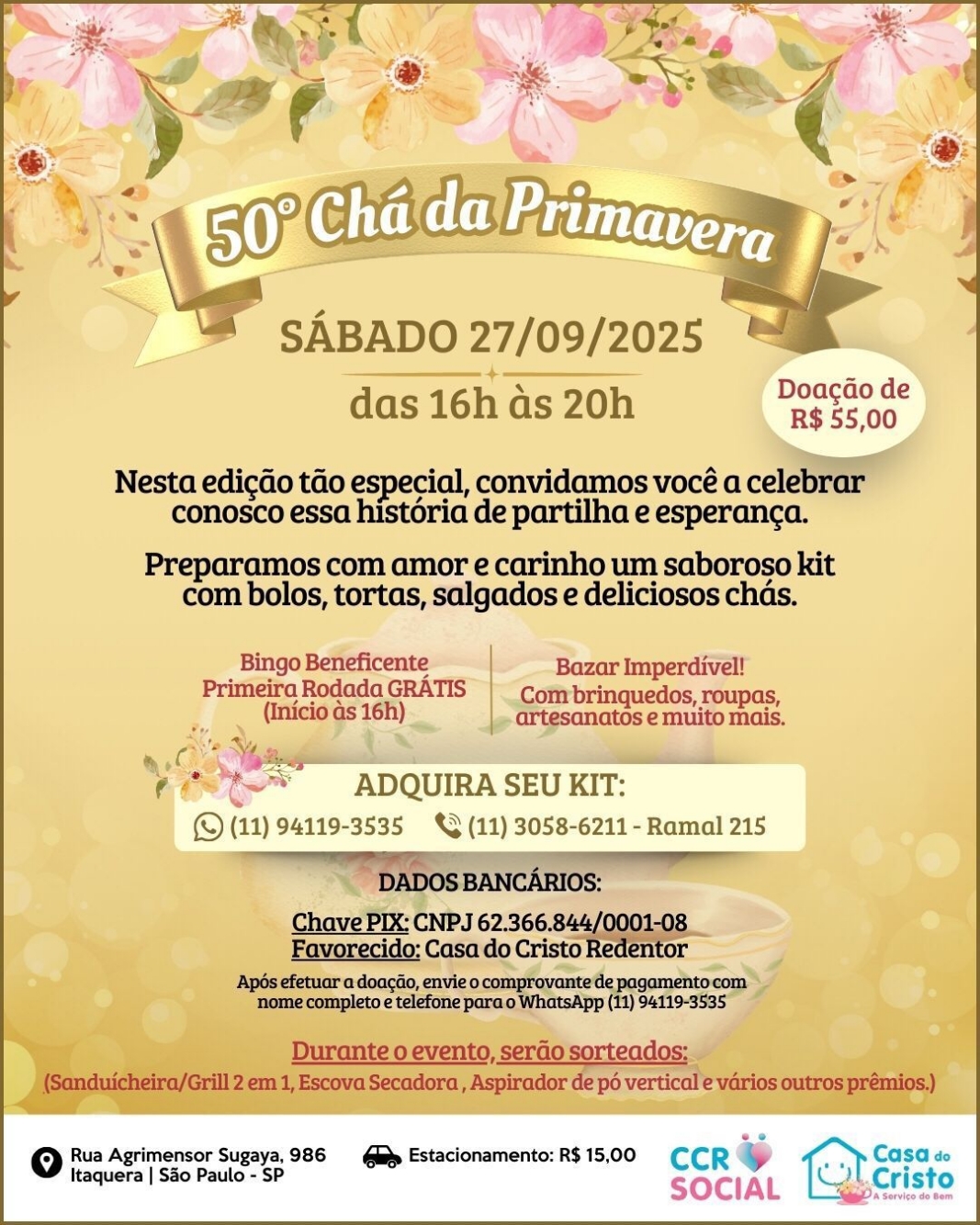 50 Cha da primavera - Congregação Espírita Maria Benta
