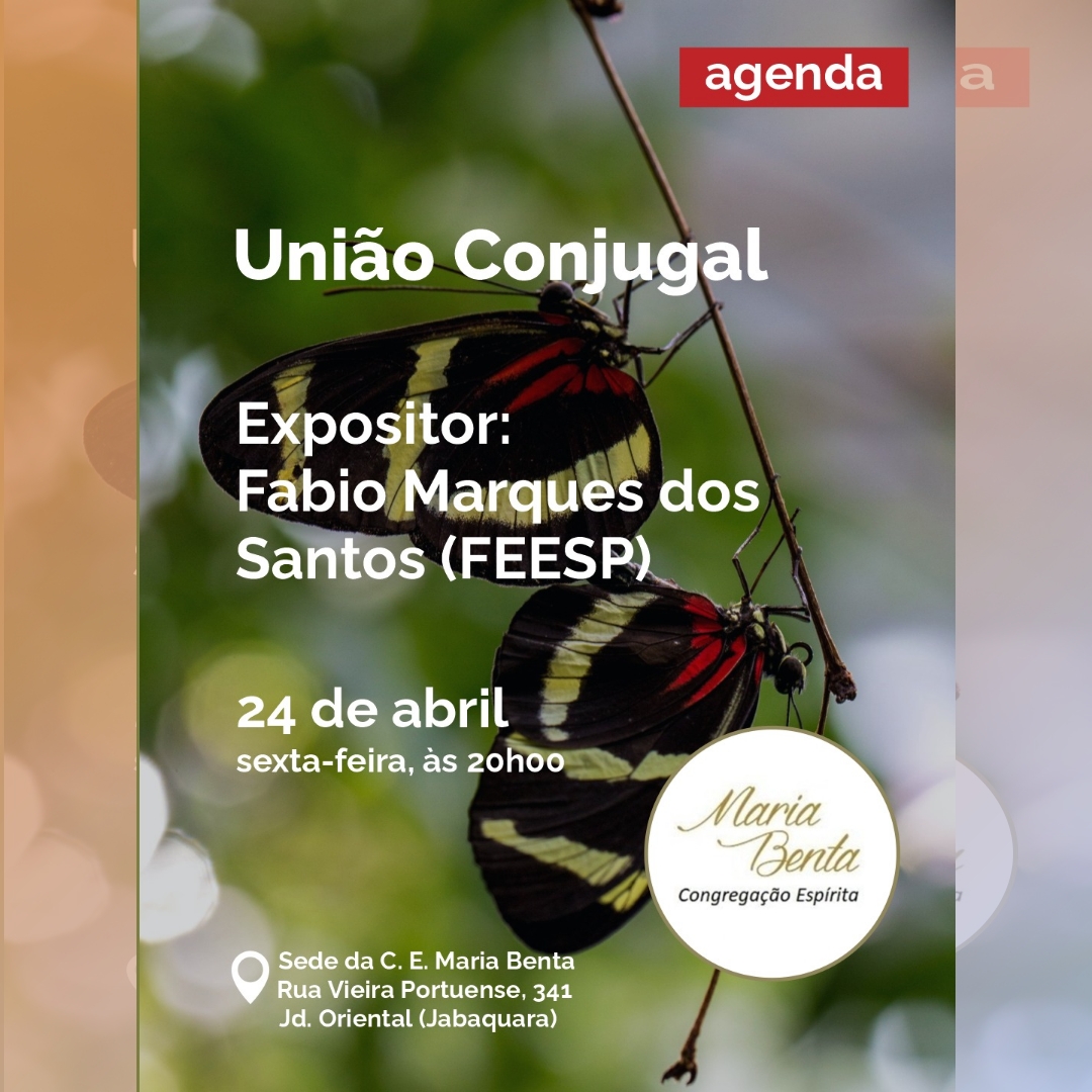 convite para a palestra com tema união conjugal expositor fabio marques dos santos 24/04/2026
