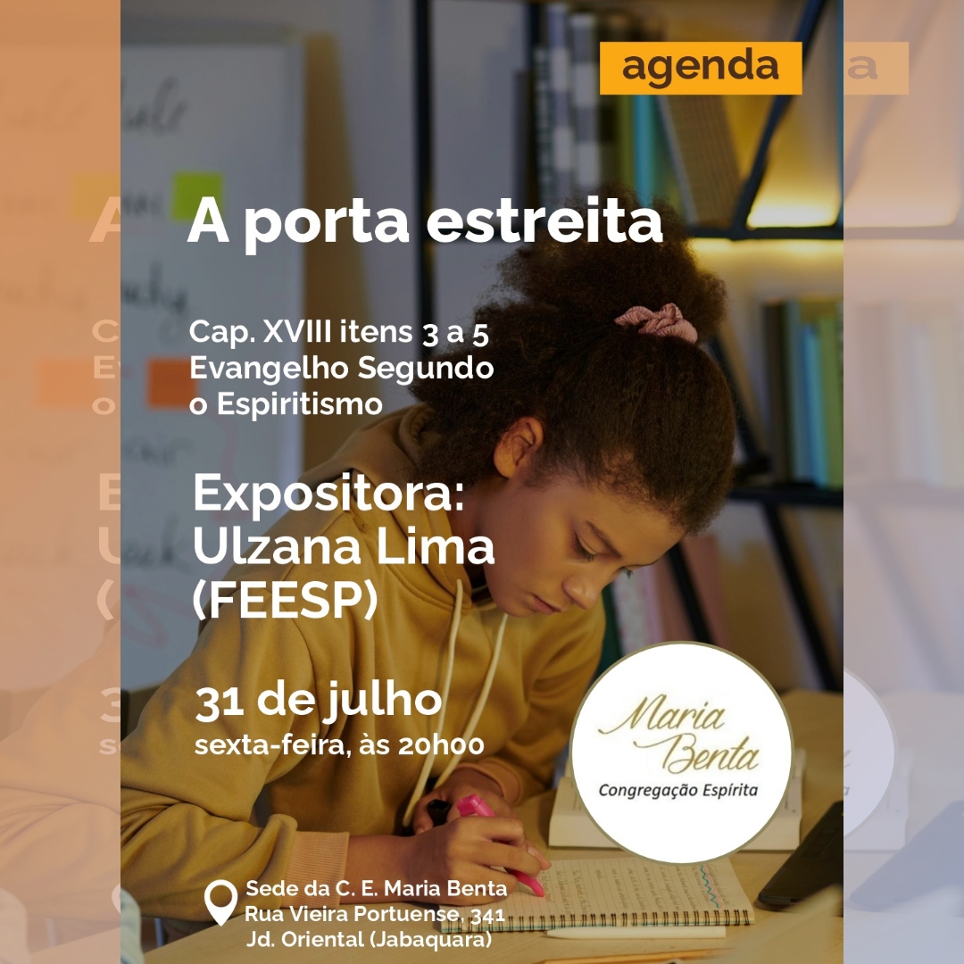 A porta estreita 2 Palestra - Congregação Espírita Maria Benta